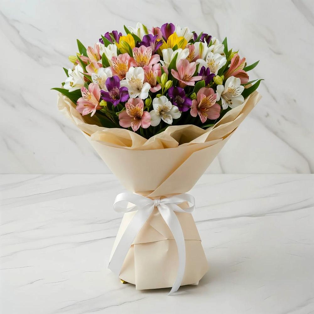 Букет цветов из: Альстромерии в Новодеревянковской