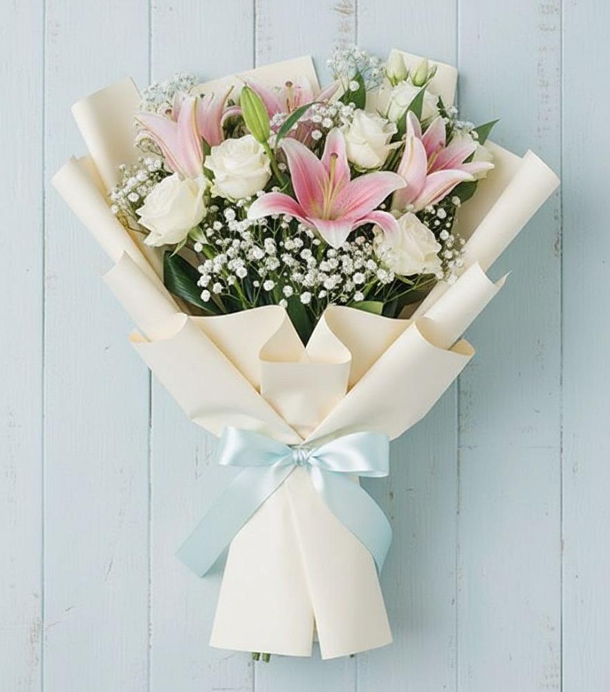 Букет цветов из: Лилии в Новодеревянковской