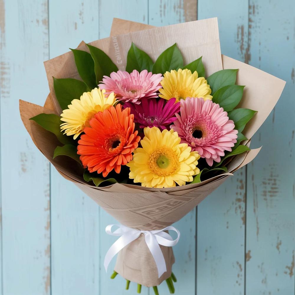 Букет цветов из: Герберы в Новодеревянковской