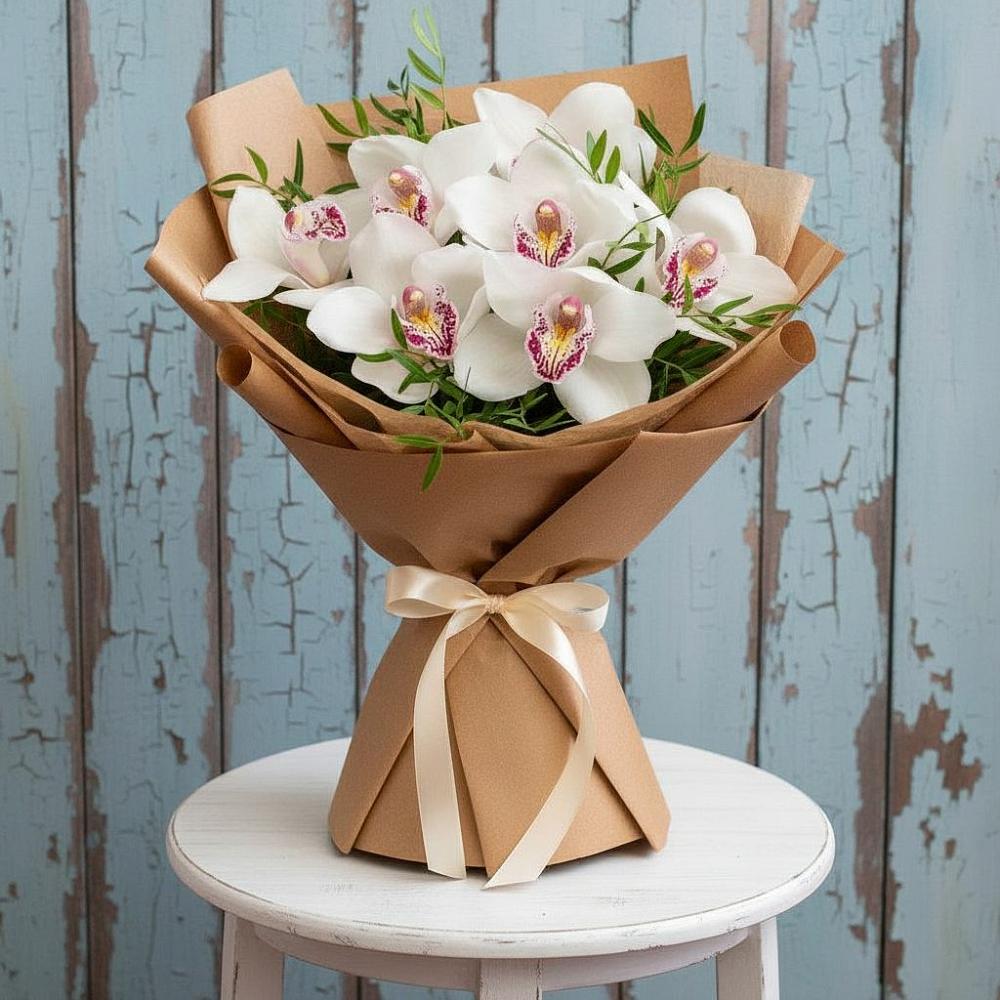 Букет цветов из: Орхидеи и Розы в Новодеревянковской