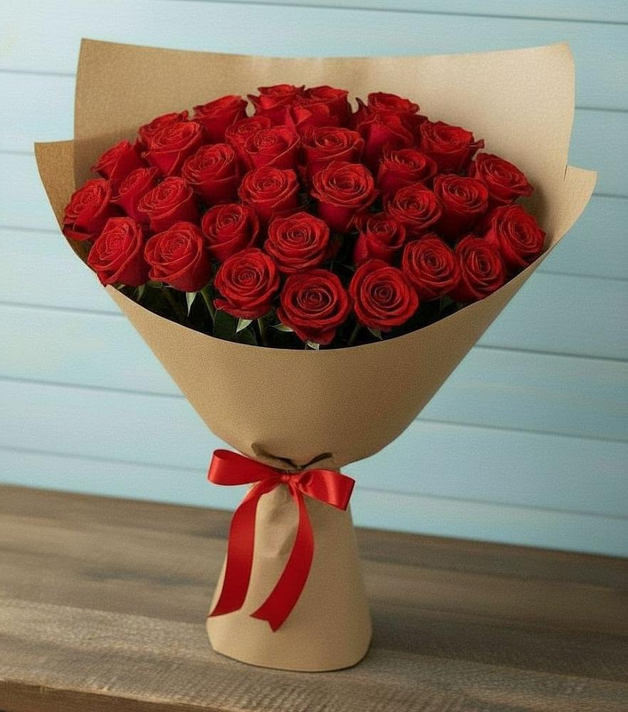 Букет Красные розы Милано в Новодеревянковской