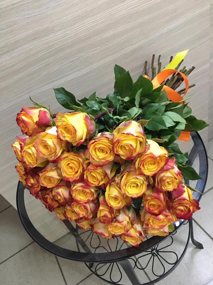 Букет Желтые розы в Новодеревянковской