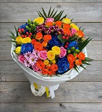 Букет цветов из:  Розы и Хризантемы в Новодеревянковской