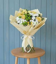 Букет цветов из:  Хризантемы и Розы #REPLACE_PRED# Новодеревянковской