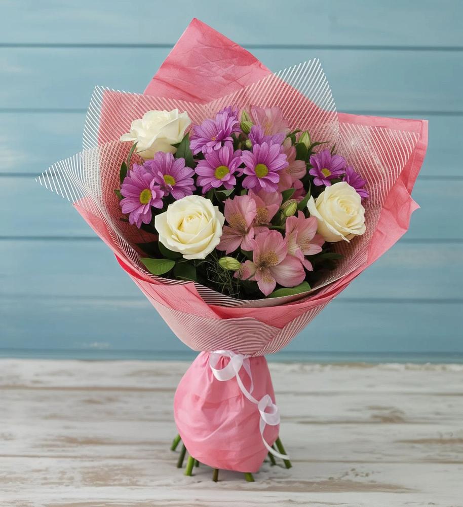 Букет цветов из: Герберы в Новодеревянковской