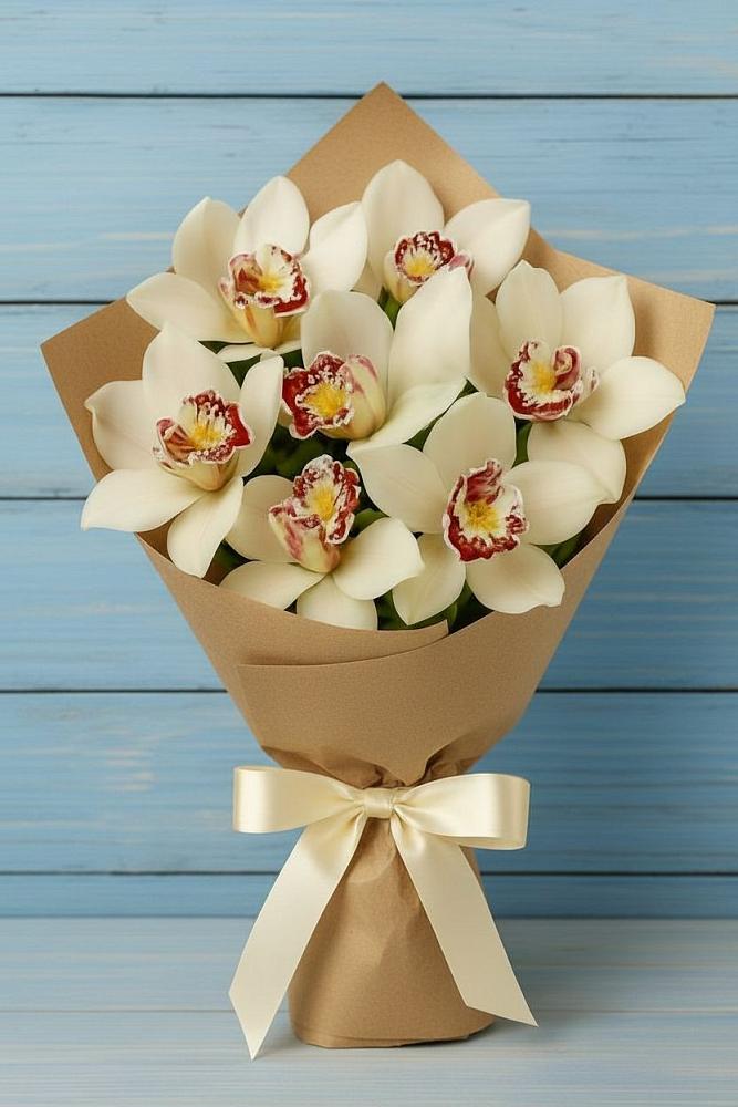 Букет цветов из: Орхидеи и Розы в Новодеревянковской