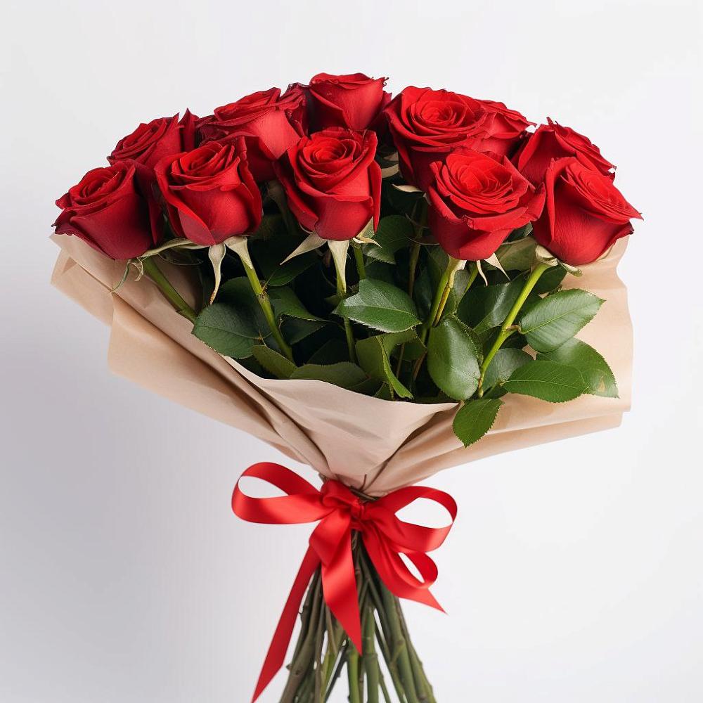 Букет 11 Красных роз Эдлесс Лав в Новодеревянковской